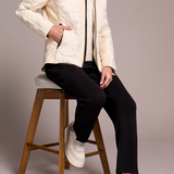 Zip Front Puffer with Removable Hood | Moonstone