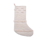 Woven Cotton Blend Christmas Stocking