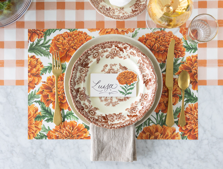 a plate with a name tag on it