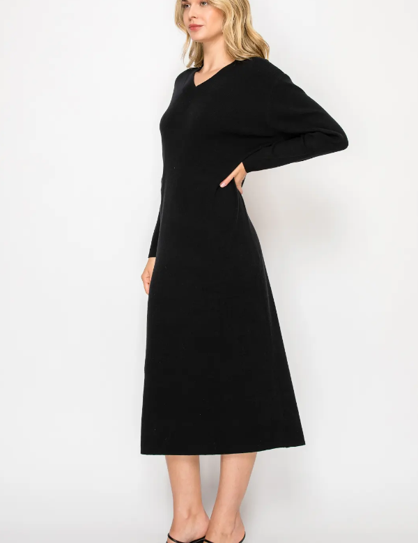 Sianna Sweater Dress | Black
