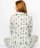 Nutcracker Waltz Long Sleeve Button Up Sleep Shirt