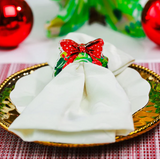 Red Berry Wreath Acrylic Napkin Rings | Set of 4