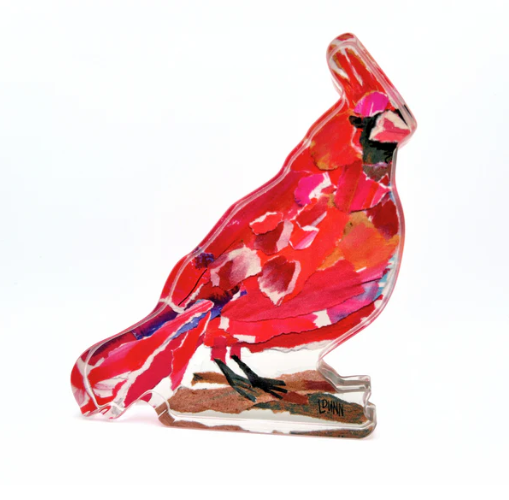 Visiting Cardinal Acrylic Block