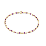 egirl Hope Sincerity Pattern 2mm Bead Bracelet - Fuchsia