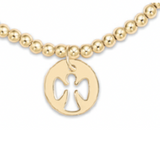 egirl Classic Gold 3mm Bead Bracelet - Guardian Angel