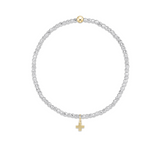 egirl Bright Silver Faceted Hematite 2mm Bead Brac