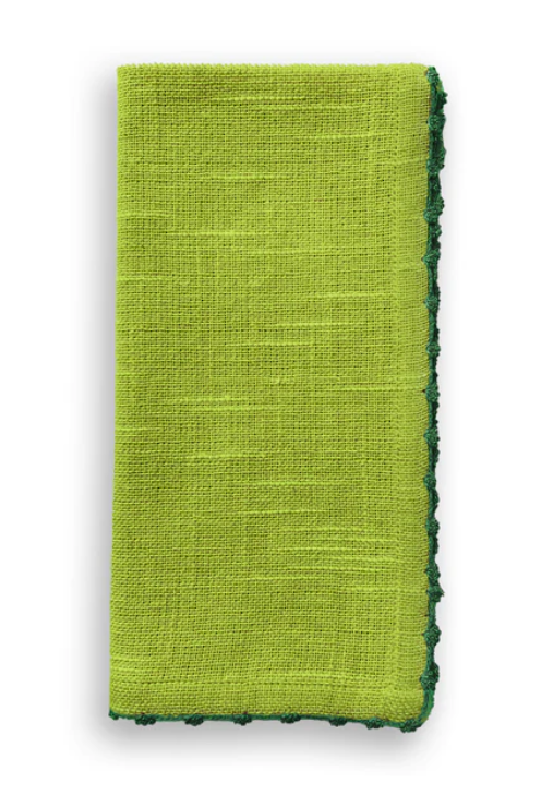 Knotted Edge Fern Cotton Napkin  | Set of 4