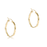 Scalloped Round Gold 1.25" Hoop - Smooth