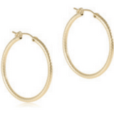 Round Gold 1.25" Hoop - Textured