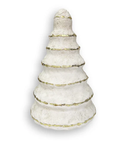 Paper Mache Tree | White & Gold