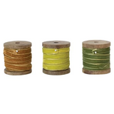 Velvet Ribbon w Metallic Edges on Wood Spool | 10 yards