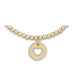 Extends Classic Gold 3mm Bracelet - Love Gold Disc