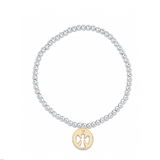 Extends Classic Mixed Metal 3mm Bracelet - Guardian Angel Gold Disc