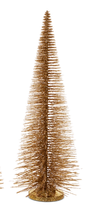 24.5 inch Gold Bottle Brush Trees