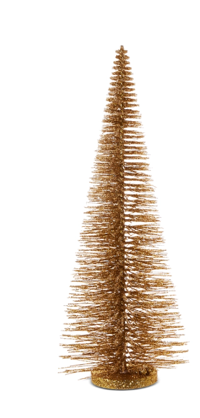 20  inch Gold Bottle Brush Trees