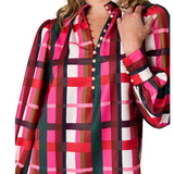 Leland Blouse | Holiday Plaid