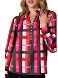 Leland Blouse | Holiday Plaid