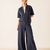 Simone Wide Leg Pant | Navy