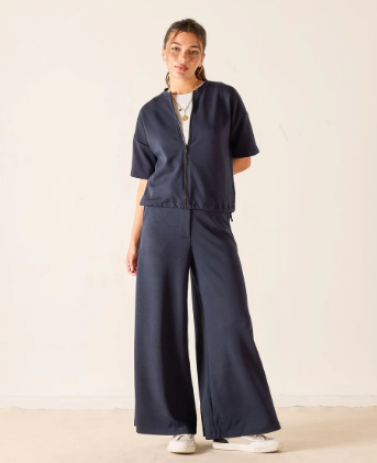 Simone Wide Leg Pant | Navy