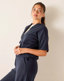 Simone Zip Up Jacket | Navy