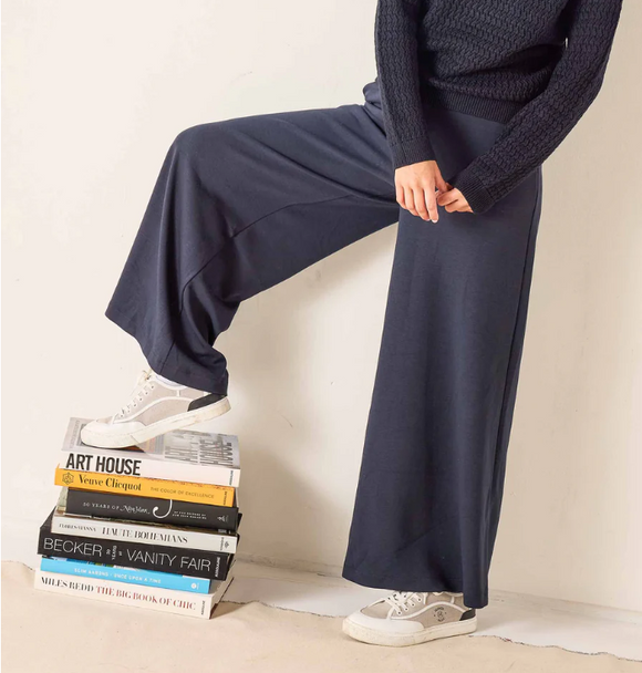 Simone Wide Leg Pant | Navy