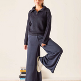 Simone Wide Leg Pant | Navy