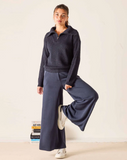 Simone Wide Leg Pant | Navy