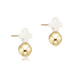 Signature Cross Gold Stud Earrings