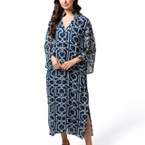 Maria Caftan | Lattice Cove Navy