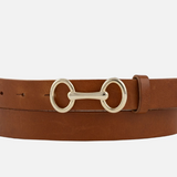 Carel Horse-Bit Leather Belt | Camel