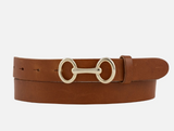 Carel Horse-Bit Leather Belt | Camel