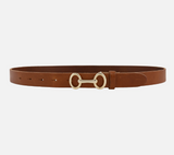 Carel Horse-Bit Leather Belt | Camel
