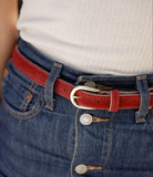 Dania Skinny Cow Hair Belt | Red