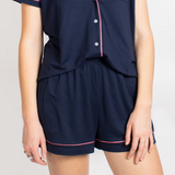 Elizabeth Sleep Short | Navy/Pink