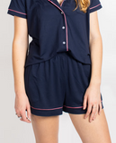 Elizabeth Sleep Short | Navy/Pink