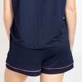 Elizabeth Sleep Short | Navy/Pink