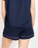 Elizabeth Sleep Short | Navy/Pink