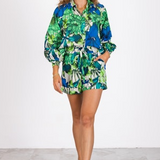 Leanna Top | Green/Blue Combo