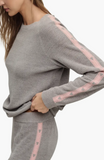 CCUL Heart Stripe Pullover | Dove Gray-Pink