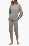 CCUL Heart Stripe Pullover | Dove Gray-Pink
