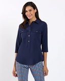 Sylvia Top Jude Cloth | Navy