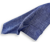 Knotted Edge Navy Cotton Napkin White Trim | Set of 4