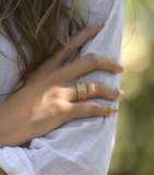 Feather Pave Ring
