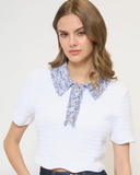 Wren Scallop Edge Crochet Polo