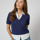 Kendall Short Sleeve Twofor | Navy