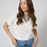 Kendall Short Sleeve Twofor | Ivory