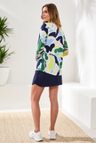 UPF 50+ High Performance Quarter-Zip Long Sleeve Pullover | Floral Lime