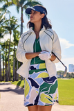 UPF 50+ High Performance Stretch Pull-On Skort | Floral Lime