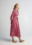 Luciana Ikat Multi Dress | Pink