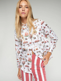 Mafalda Button Up Shirt in Vintage Blanco